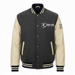 Professional University Leather Sleeves Chenille Letters Winter Hooded Eco-Friendly Unisex Fashion Outerwear with Front Logo - Product Image 1