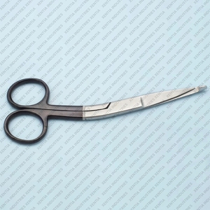Premium Knowles Bandage Scissors Supercut 5.5 Inch Angled Curved Bandage Cutting Scissors Reusable Hospital Surgical Instruments - Product Image 5