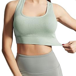 Sujetador Deportivo Sin Costuras a la Moda para Mujer, Top Ventas, Logotipo Personalizado, Nuevo Estilo, Ropa Deportiva para Gimnasio, Precio Razonable, Transpirable - Product Image 3