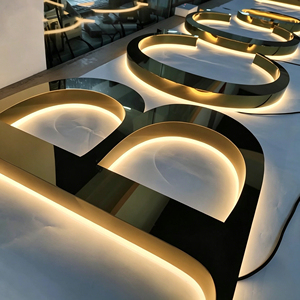 Enseigne Murale LED Lumineuse Personnalisée en Acrylique et Acier Inoxydable 3D – Lettres en Relief pour Boutique, Bureau, Logo d'Entreprise, Signalétique Commerciale - Product Image 1