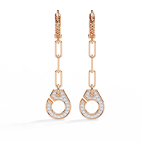 Boucles d'oreilles pendantes minimalistes en argent 925 avec chaîne et pendentif en moissanite pour femmes, à porter au quotidien