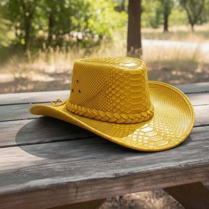 Sombrero de Vaquero con Bordado en Relieve, Ajustable, para las Cuatro Estaciones, Unisex, para Viajes, Pesca, Aventuras al Aire Libre, de Primera Calidad - Product Image 1