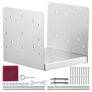 Base per Palo Regolabile in Acciaio Inossidabile 8x8 Pollici, 1 Pezzo, Base per Palo Regolabile per Padiglione D 7.8x7.3 Pollici Interna - Product Image 1