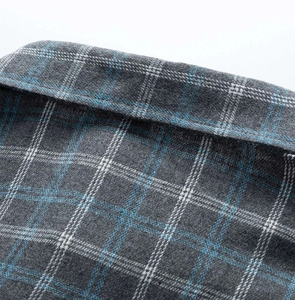 New High Quality Casual Flannel Plaid Turn-<b>down</b> Collar Full Sleeve Single Button Dress Shirts Men 100% Cotton Breathable - Product Image 3