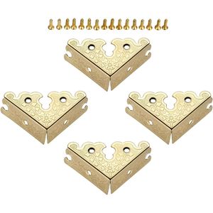 4pcs Retro Style Metal <b>Frame</b> Corner Protectors Decorative Edge Safety Guards Covers for <b>Picture</b> <b>Frames</b> Jewelry <b>Boxes</b> Wooden Gift - Product Image 2