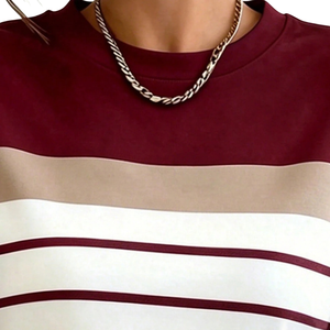 เสื้อฮู้ดดี้ผู้หญิงแบบสั่งทำพิเศษ พิมพ์ลาย ถักทอ มีซับใน แขนยาว ลายทาง คอวี ตัดต่อสีสัน นุ่มสบาย สไตล์ลำลองสำหรับฤดูใบไม้ผลิ บริการ OEM - Product Image 3