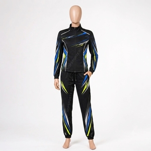 Conjunto de Chaqueta y Pantalones con Cierre Completo Personalizado para Equipos de Animación, Chaqueta y Pantalones con Logotipo, Nombre y Número Personalizados - Product Image 1