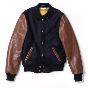 With Wholesale Rate Make Your Own Casual Loose Fit Contrast Color Star Print Spring Autumn College Baseball Varsity Jackets - Product Image 1