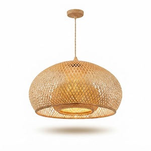 Abat-jour en bambou naturel écologique, abat-jour suspendu tissé à la main, éclairage décoratif pour la maison, directement du fabricant - Product Image 2