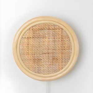 Natural rattan <b>wall</b> light <b>sconces</b> eco friendly home decor <b>wall</b>-mounted lamp decorative <b>sconce</b> - Product Image 4