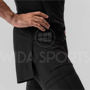Shorts de sport haute performance 2 en 1 pour hommes, shorts de course et de musculation avec leggings intégrés - Product Image 2