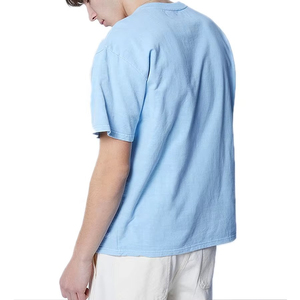 Camiseta Casual de Cuello Redondo y Manga Corta para Hombre, Color Sólido, Corte Regular, Tejido de Punto, 100% Algodón, Secado Rápido, 180g - Product Image 5