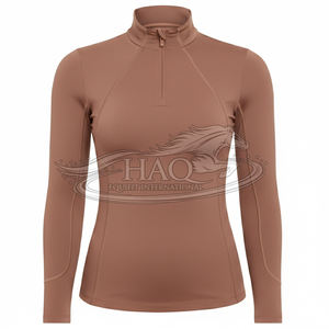 Camiseta Térmica de Forro Polar para Mujer, para Montar a Caballo, Entrenamiento de Invierno, Equitación, Ropa Ecuestre, Top Cálido de Alto Rendimiento - Product Image 1
