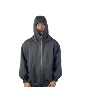 Masque intégral personnalisé pour hommes Sweats à capuche avec fermeture éclair Fabricants Hommes Street Wear Sweats à capuche avec visage masqué Basics Coton mélangé - Product Image 2