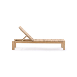 Silla Tumbona de Madera de Teca Sólida de Alta Calidad para Exteriores, Piscina, Resort, Hotel, Villa y Uso Comercial - Product Image 1