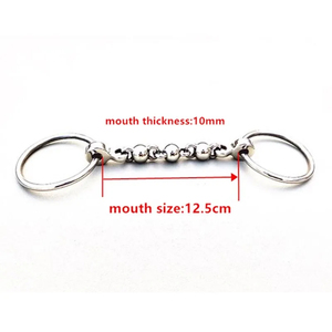 Mors à étrier Waterford en acier inoxydable avec anneau lâche, équipement équestre, 5 pouces, chaîne en cuivre, bouche de 15 cm - Product Image 3