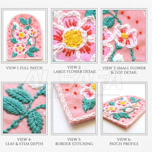 Factory Direct <b>Sale</b> Light <b>Weight</b> Embroidery Patches Made In Pakistan Sustainable Embroidery Patches - Product Image 2