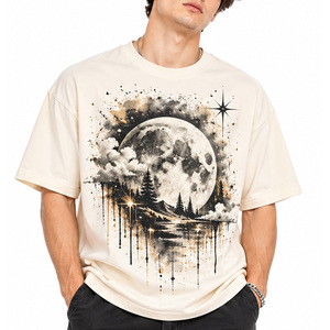 Camisetas unisex con estampado gráfico, 100% algodón, 300 GSM, estampado en relieve, camisetas impresas al por mayor para tiendas en línea, pedidos al por mayor y suministro. - Product Image 1