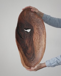 Tazón Redondo de Madera Hecho a Mano y Personalizado con Acabado de Color Natural, Diseño Clásico, Tazón para Ensalada y Fruta para Vajilla - Product Image 3