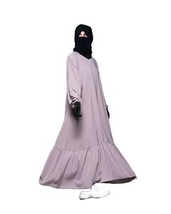 Abaya Elegante Musulmana de Calidad Premium al por Mayor con Detalles de Volantes, Proveedor Mayorista para Bodas y Eventos Formales - Product Image 2