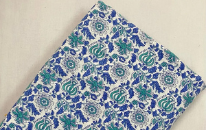 Indian Hand Block Print Cotton <b>Fabric</b> Floral Sanganeri Printed <b>Fabric</b> by Yard Dress Material Wholesale Jaipur - Product Image 3