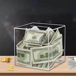 2025 Factory <b>Price</b> Acrylic <b>Money</b> and Coins Collecting Box Sleek and Durable Cash Organizer for Events, Retail & Everyday Use - Product Image 5