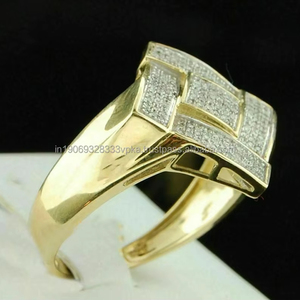 Moissanite Hip Hop Engagement <b>Ring</b> 925 Sterling Silver Rhodium Plated Prong Geometric Design Anniversary Wedding Gift Unique - Product Image 2