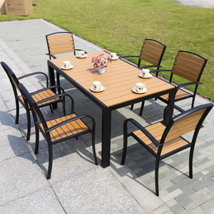 Conjunto de Muebles de Jardín con Estructura Metálica y Listones para Patio, Villa y Espacios Exteriores - Product Image 4