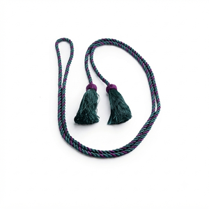 OEM/ODM Premium Metallic Tassel <b>Fringes</b> Braided Drawcord Trims with Waterproof Coated Finishing for Dresses Uniforms Garments - Product Image 1