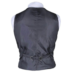 Chaleco de tartán para hombre, chaleco retro a cuadros, corte ajustado, formal, para bodas, fiestas, informal, sin mangas, para hombre - Product Image 2