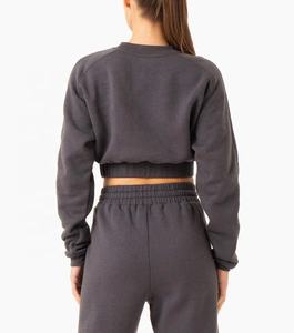 Arrival Women's New Premium Quality 100% Cotton Tracksuit Fully Plain Design Pullover Hoodies for Spring Season - Product Image 4