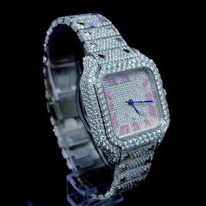 Reloj Cronógrafo Hip Hop para Hombre con Incrustaciones de Diamantes Moissanite, con Acero Inoxidable y Claridad VVS - Product Image 6