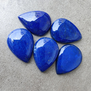 Cabochon en lapis-lazuli naturel, taille poire, pierre précieuse calibrée, pour la fabrication de bijoux, toutes tailles disponibles - Product Image 4