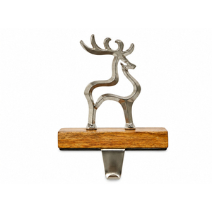 Soporte para Calcetines Navideños de Aleación de Zinc Plateado con Base Ponderada, Gancho para Chimenea, Soporte Metálico para Calcetines Navideños - Product Image 6