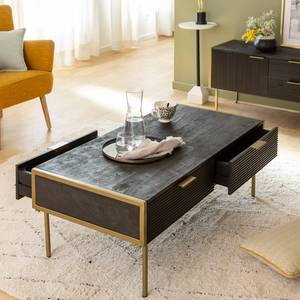 Mesa de centro Vandana Elara Merino en madera de mango y metal dorado - Product Image 2
