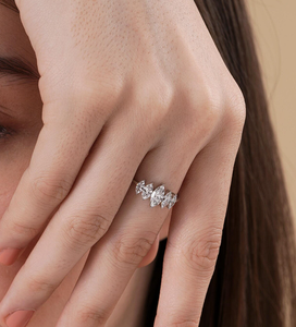 Anillo de compromiso y aniversario de plata 925 con corte marquesa vintage cultivado en laboratorio, certificado IGI, joyería de moda, regalo para ella - Product Image 4