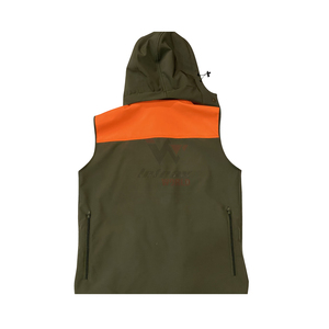Chaleco con Capucha para Hombre, Impermeable, con Bloques de Color, Chaqueta de Trabajo para Otoño, Verde Naranja, para Actividades al Aire Libre - Product Image 2