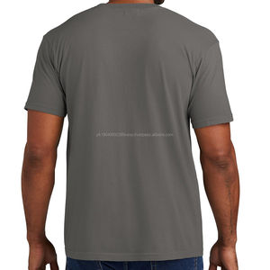 Camiseta personalizada al por mayor de alta calidad para hombre, 100% algodón, con bolsillo en el pecho, camiseta lisa informal para hombre - Product Image 6