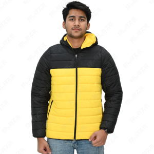 BIN YOUSAF IMPEX OEM – Nouvelle arrivée 2025 – Doudoune d'hiver noire pour homme avec fermeture et capuche à bordure en fourrure de mouton – Coton - Product Image 5