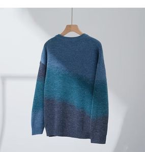 เสื้อสเวตเตอร์ไหมพรมคอกลมผู้ชาย ลดราคาพิเศษ สีสันตัดกัน สไตล์ลำลอง แขนยาว อุ่นสบายสำหรับฤดูใบไม้ร่วงและฤดูหนาว มีไซส์พลัส - Product Image 5