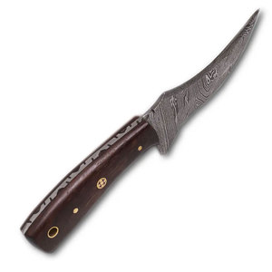 Couteau de chasse en acier Damas haute performance avec une construction solide et une poignée ergonomique pour une utilisation en extérieur et en bushcraft - Product Image 2