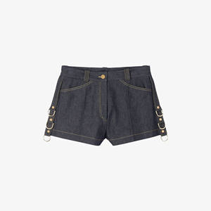 High Quality Canvas Denim Shorts Fashion High Waist Blue <b>Jeans</b> Casual Pants <b>Elastic</b> Waist <b>Men</b> Denim Quick Dry 180g Woven - Product Image 3