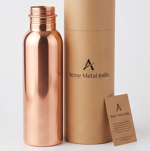 Simple Pure Copper Water <b>Bottle</b> Reusable Eco Friendly Drinkware for Daily Use Kitchen School Sports Outdoor Camping Gift - Product Image 6