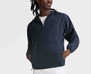 <b>Men</b> Oversized Water Resistant Hooded Quarter-Zip Soft Shell <b>Jacket</b> With Pockets Solid Color All Seasons Outdoor Wear <b>Jacket</b> - Product Image 5