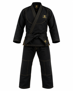 Kimono de judo F2WIN blanc et noir, pantalon unisexe pour adulte, coupe régulière, coton durable, léger, séchage rapide, vêtements d'arts martiaux respirants - Product Image 4