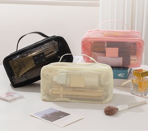 Organizador de Cosméticos Transparente de Gran Capacidad, Portátil, con Malla Rosa, para Bolsa de Aseo, Multifuncional, con Cierre, para Mujer - Product Image 4