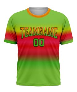 Jersey Deportivo Personalizado OEM con Cuello Redondo Degradado – Uniforme de Equipo con Impresión por Sublimación y Tela de Secado Rápido - Product Image 2