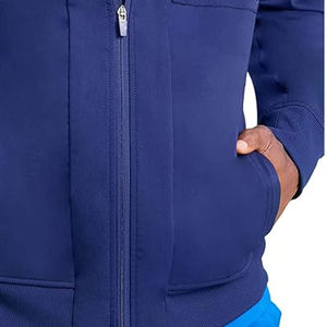 Blouse d'infirmier pour homme, manches longues, grande taille, bleu pharmacie, col montant, pour personnel médical - Product Image 5