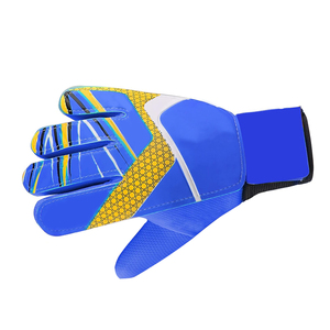 Football Goalkeeper Gloves PU Full Finger Non Slip Breathable Adjustable <b>Wrist</b> <b>Strap</b> Hook Loop Closure Unisex Silicone Printing - Product Image 2