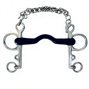 Bocado de Pelham de Acero Inoxidable de Alta Calidad con Cadena de Control de Doble Acción y Distribución Suave de Presión - Product Image 2